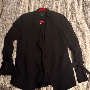 Willi Smith Black Blazer with Bow Accents